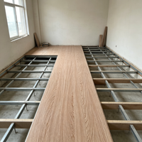 Plaque de revêtement de sol en PVC à grain de bois, résistante à l'usure, pour projets de construction de mezzanines