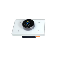 V Amplificador de pared de 2 zonas con Bluetooth USB TF AUX FM y LCD a color para amplificador de sistema de audio doméstico