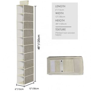 Good Quality Wardrobe Hanging Storage Sturdy Canvas 10 Shelves 20 Compartments Organizer for Shoes <b>Clothes</b> - Product Image 5