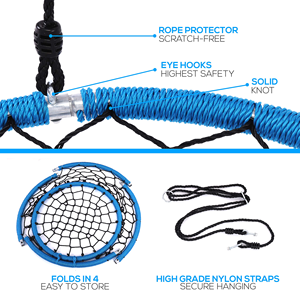 35.5" Inch Kids Round <strong>Circle</strong> Saucer <strong>Swing</strong> Hanging Netted Seat <strong>Swing</strong> - Product Image 2