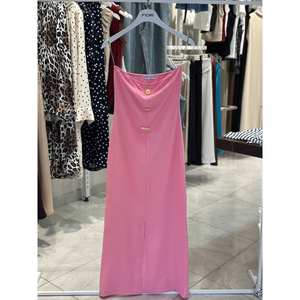 เดรสผ้าซาตินสีชมพูฟลอริ คอวี ทรงเข้ารูป สำหรับงานกลางคืน ระบายอากาศได้ดี ช่วงเอวเข้ารูป - Product Image 3