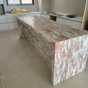 Norveç gül mermer levha cilalı 20mm saydam pembe gül mermer gri damarlanma ile tezgah duvar Vanity yer karosu için - Product Image 2