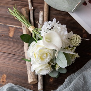 CallaFloral Fleurs Artificielles Bouquet de Roses et d'Hortensias CF01200 Décoration Maison Mariage - Product Image 3