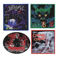 En gros, Patch brodé à coudre en métal noir avec logo Art Punk Rock Music, Emblème appliqué brodé à coudre pour groupe de musique