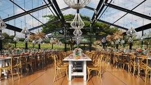 Grande <span class=keywords><strong>Tenda</strong></span> per Eventi e Matrimoni a Forma di Atrio con Pareti in Vetro Trasparente, Capacità 500 Persone, Elegante Padiglione per Banchetti, <span class=keywords><strong>Disegni</strong></span> di Progettazione Gratuiti Forniti - Product Image 2