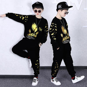 Ensemble de vêtements pour garçons d'automne : T-shirt et pantalon long, vêtements décontractés en coton pour enfants, ensemble de survêtement pour adolescents - Product Image 2