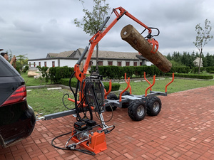 Remorque professionnelle de la sylviculture ATV | Grue hydraulique de chargeur de rondin et conception réglable, CE certifié - Product Image 2