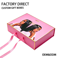 Boîte cadeau rigide de luxe rose personnalisée avec rabat magnétique, insert en tissu satiné, solution d'emballage complète pour ensemble de soins de la peau
