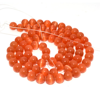 Pierres naturelles œil de chat Orange, perles amples, 6/8/10mm, haute qualité, sécurité contre le commerce en gros