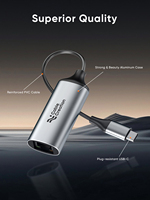 CableCreation Nuevo Adaptador USB-C a Ethernet de 5 Gbps [RTL8157] con Protección OTP de Aleación de Aluminio para MacBook Thunderbolt 5/4/3