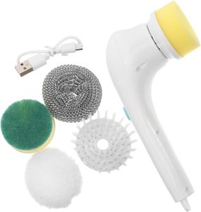 5 in 1 Rechargeable Handheld PP Nylon Eco-Friendly Multi-Functional <b>Electric</b> <b>Cleaning</b> <b>Brush</b> for Bathroom & Kitchen Floors - Product Image 3