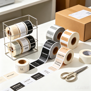 Self Adhesive Labels Removable Custom Printed Vinyl <b>Stickers</b> Brand Logo Carton Box Packaging Waterproof Die Cut - Product Image 2