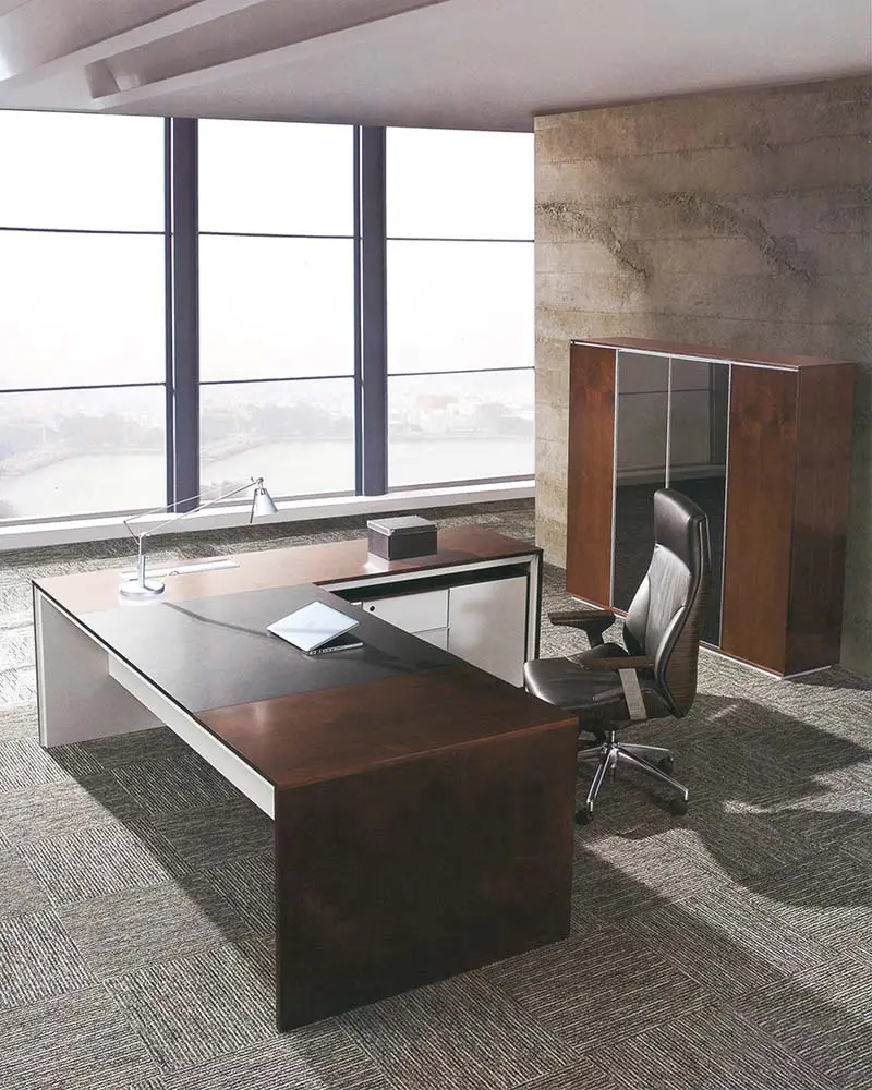 الحديثة استمر الرئيس التنفيذي لشركة فاخرة بوس مكتب عمل كبير الإطار موضة أثاث خشبي طاولة مكتبية