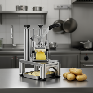 Coupe-frites professionnel en acier inoxydable avec 4 lames de rechange, trancheuse à 6 lames, hachoir, découpeur et dénoyauteur, machine de préparation alimentaire - Product Image 2