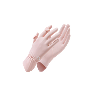 المرأة الصيف في الهواء الطلق قفازات الحماية من أشعة الشمس البنفسجية حرير بارد الجليد قفازات كتلة الشمس للقيادة - Product Image 5