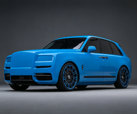 Jantes forgées personnalisées 6061-T6 noir brillant avec accent bleu, jantes en alliage multi-rayons pour Rolls-Royce Cullinan Ghost Phantom