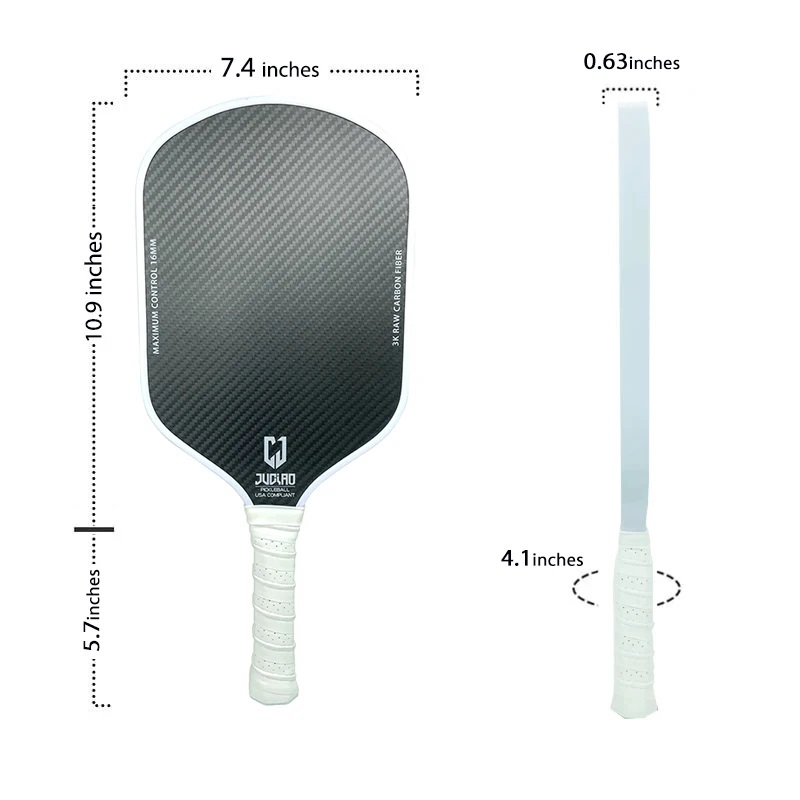 ピックルボール パドル JUCIAO 3KRaw Carbon Fiber 白 ピックルボール パドル JUCIAO 3KRaw Carbon Fiber 白 ピックル