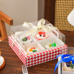 Boîte d'emballage en papier rigide biodégradable et écologique avec couvercle transparent, formes personnalisées et impression à chaud dorée, adaptée aux aliments - Product Image 4