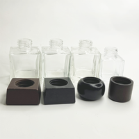 Bouteille de diffuseur de roseaux en verre Transparent de forme Multiple bouteilles d'aromathérapie transparentes en cristal de matériau blanc en 50m 100ml