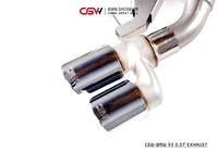 Silencieux d'échappement actif pour BMW X3 2.0T, 1 pièce, avec embouts en Fiber de carbone forgées, prix d'usine