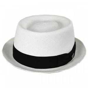 Toquilla Straw Fedora <b>Hat</b> with Ribbon <b>Band</b> Wide Brim Unisex Adult Casual Summer <b>Hat</b> - Product Image 3