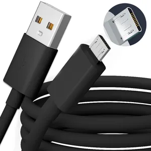 كابل شحن USB رخيص الثمن 1 متر أسود أبيض صغير كابل شاحن USB لبنك الطاقة