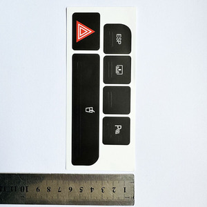 Autocollants de réparation pour boutons Audi A4, feux de détresse d'urgence, ESP, porte-gobelet, adhésifs en PVC réutilisables, impression numérique personnalisée - Product Image 2