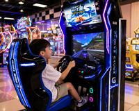Machine de jeu d'arcade Thunder G Racing d'occasion, simulateur de conduite à monnayeur, machine de jeu vidéo commerciale