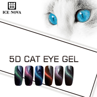ICE NOVA Multiple 5d Cat Eye Gel Couleur Msds Salon Professionnel Manucure Soak Off Gel Polonais Faites Votre Logo Magnétique Uv Gel