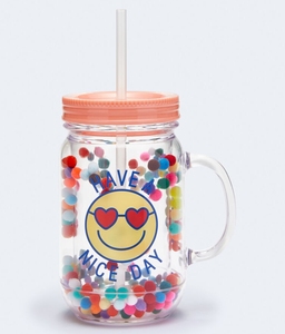 20oz Double Insulated <strong>Tumbler</strong> with Straw,<strong>plastic</strong> <strong>Mason</strong> <strong>Jars</strong> with Handle - Product Image 4