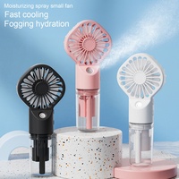 Ventilateur portable à pulvérisation, mini ventilateur de poche pour bureau, petit ventilateur à 4 vitesses, pulvérisateur nano, ventilateur refroidisseur d'eau rechargeable par USB