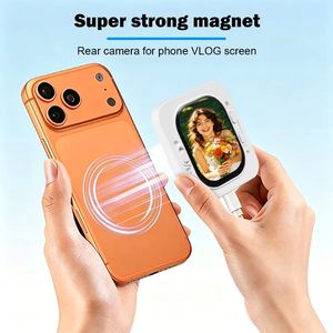 Support de téléphone D13 avec écran de contrôle pour <span class=keywords><strong>vlog</strong></span> et selfies, fixation par pince pour caméra arrière, compatible iOS - Product Image 2