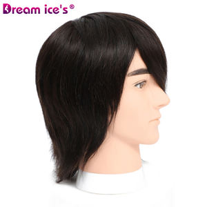 Cabeza <span class=keywords><strong>de</strong></span> Maniquí <span class=keywords><strong>de</strong></span> Entrenamiento Masculino DREAM.ICE, Cabello Humano Remy 100%, Cabello Afro Liso y Sedoso, para <span class=keywords><strong>Corte</strong></span>, Peinado y Cosmetología - Product Image 4