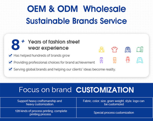 TKAN259D hommes mode Streetwear style 100% coton tissu de haute qualité personnalisé sérigraphie ensemble à capuche - Product Image 6