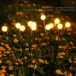 Solar Firefly Ip65 luci per fuochi d'artificio impermeabili Firefly Garden Landscape Solar Xmas Fairy Floor Plug Lamp - Product Image 2