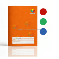 Carnet de composition en gros de 80 feuilles, reliure agrafée avec couverture en papier coloré pour étudiants philippins