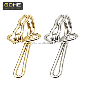Ganci per Tende in Metallo Placcato Ottone, Ganci a Farfalla per Tende da Finestra per Casa e Hotel, Anelli per Appendere le Tende - Product Image 1