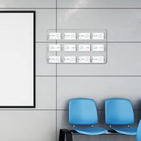 Porte-cartes de visite mural en acrylique transparent, personnalisé, moderne, léger et facile à assembler