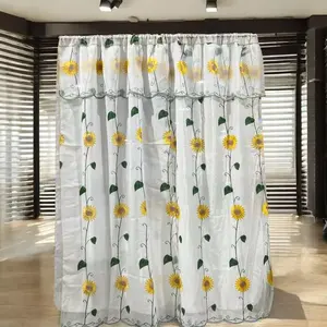 Rideaux brodés Sarab Sunflower, panneau de 2,50 m de large x 2,30 m de long - Product Image 5