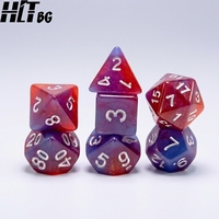 Ensemble de dés DND 7 pièces, dés polyédriques en acrylique, dés de jeu de rôle 16 mm, fournisseur en gros