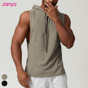 Abbigliamento per Bodybuilding abbigliamento Casual da corsa Muscle Top gilet con <span class=keywords><strong>cappuccio</strong></span> da palestra canotta Fitness <span class=keywords><strong>senza</strong></span> <span class=keywords><strong>maniche</strong></span> <span class=keywords><strong>felpa</strong></span> con <span class=keywords><strong>cappuccio</strong></span> per gli uomini - Product Image 5