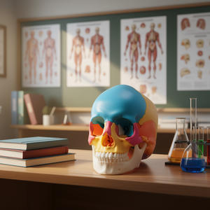 Modelo de Cráneo Anatómico de PVC de Tamaño Real, 22 Partes, Esqueleto Humano, para Enseñanza y Investigación Médica, Modelo de Anatomía Pintado D0100H532KT - Product Image 2