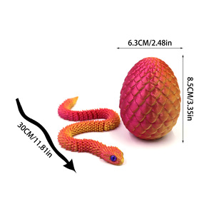 Juguete de Serpiente Articulada Impresa en 3D, Juguete Creativo Antiestrés, Juguete Flexible de Serpiente, Modelo de Animal/Dinosaurio, ¡Gran Venta! - Product Image 3