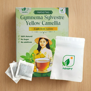 Cold-Dried Process Vietnamese Gymnema Herbal <b>Tea</b> with Yellow Camellia Bags for Holistic Health Wholesale Order - Product Image 1