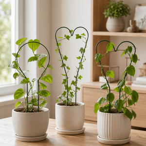 Supports <span class=keywords><strong>de</strong></span> plantes en métal personnalisés, forme ronde en cœur, treillis pour plantes grimpantes en pot, vente en gros pour plantes grimpantes - Product Image 2