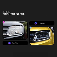 AURON Lampe LED pour feux de croisement, kit de modernisation/upgrade, nouveau modèle 12V 36W 6000 lm 6000K pour phares VW Amarok 2010-2022, vente en gros