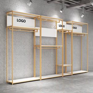 Alta calidad logotipo personalizado piso Metal ropa <span class=keywords><strong>de</strong></span> hombre percha ropa niños estante <span class=keywords><strong>de</strong></span> exhibición - Product Image 6