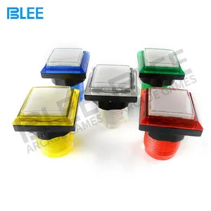 32*32mm Transparent Petit Carré LED bouton Poussoir Pour La Machine De Jeu de Machine de Jeu de Boutons de Démarrage