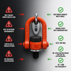 Anillo de Elevación Roscado Tipo <span class=keywords><strong>U</strong></span> de 5T con Rotación de <span class=keywords><strong>360</strong></span> Grados para Trabajo Pesado - Product Image 5