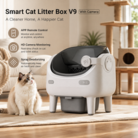 Kamera Kotak Pasir Kucing Pintar, Pemantauan Jarak Jauh via Aplikasi, Tampilan HD Real-Time, Pembersihan Otomatis, Sensor Gaya, Deteksi Radar, Kotoran Kucing
